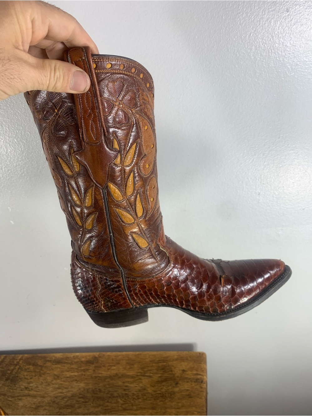 Vintage Cuadra python snakeskin cowboy boots - Picture 5 of 12